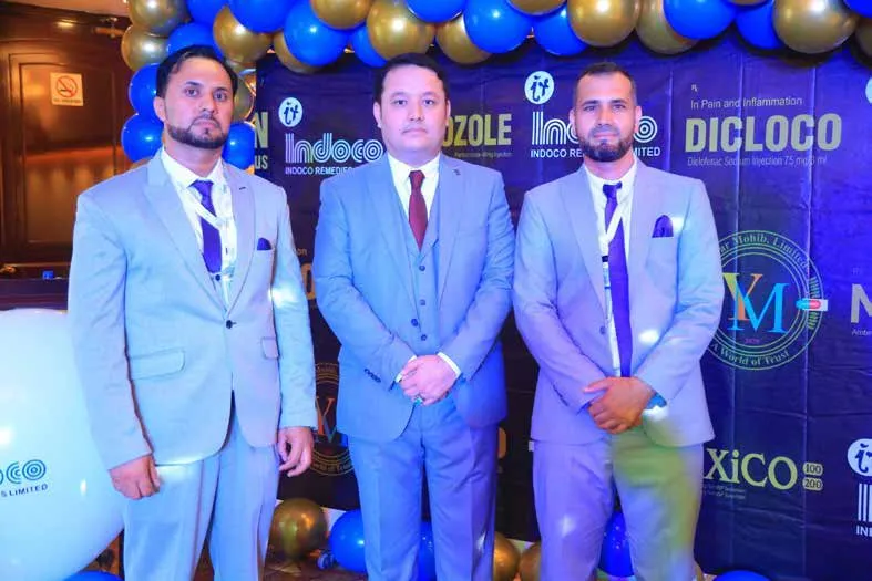 Yawar Mohib representatives at an Indoco-branded company event